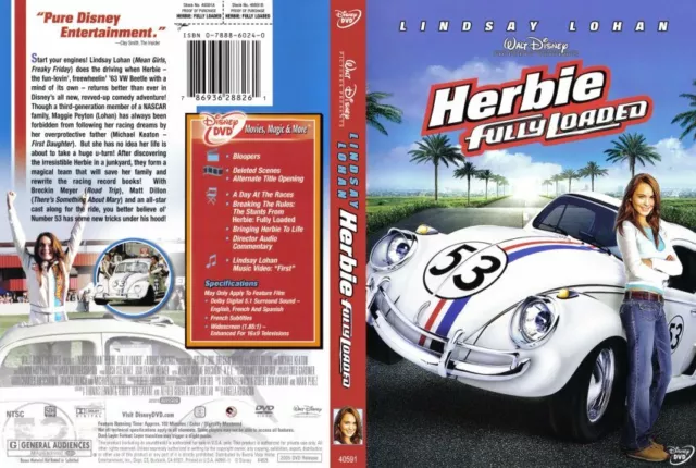 Herbie Fully Loaded DVD Disk Only Lindsay Lohan DISNEY No Art, Case or Tracking