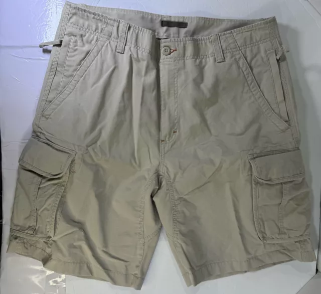 L L Bean Allagash Cargo Shorts Natural Fit Gray Men's Size 36W