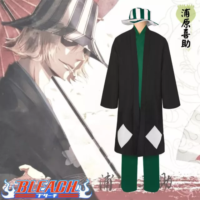 Anime Bleach Urahara Kisuke Cosplay Costume Full Set Halloween Party Outfit Suit