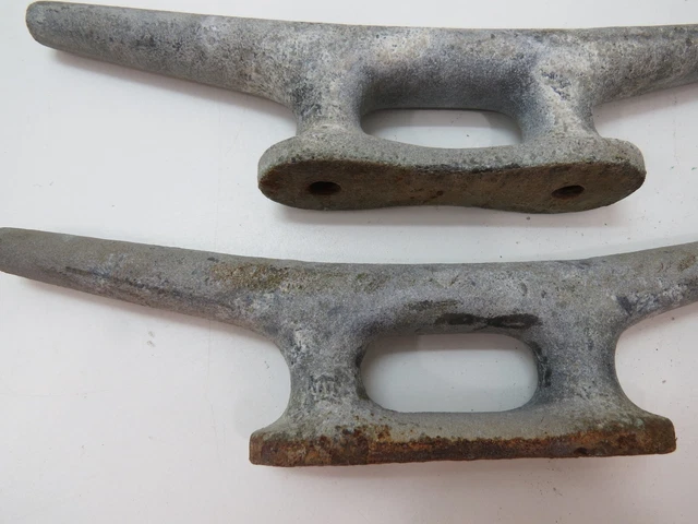 Pair 12 inch Wilcox Crittenden Cast Iron Boat Dock Cleats Door Handles (D4C611B) 4