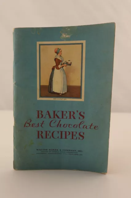 Vintage 1932 Baker's Best Chocolate Recipes Walter & Baker Co. Booklet