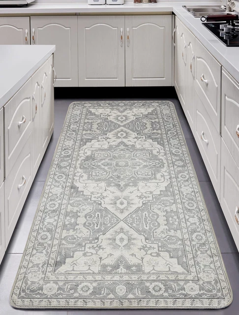 Kitchen Rug Runner for Hallways 2'6&quote;x6' No Crease Machine