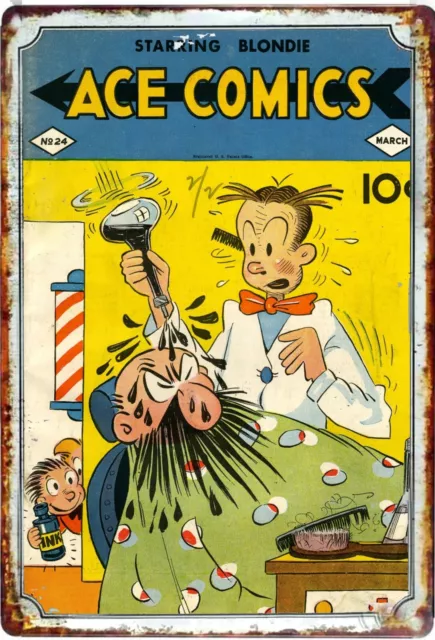 Dagwood Cartoon Comic Book Cover 1938 Vintage Metal Tin Sign up to 12 x 18