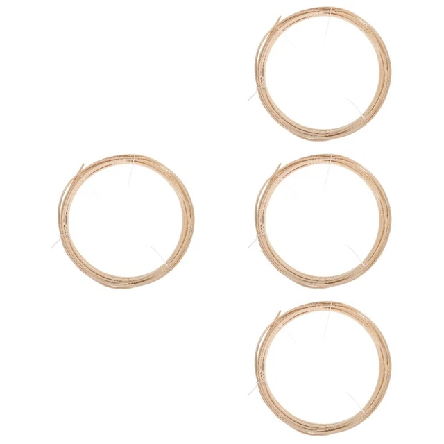 Material de tejido de ratán juego de tela cestas trenzadas cañas de cesta maderas planas caqui