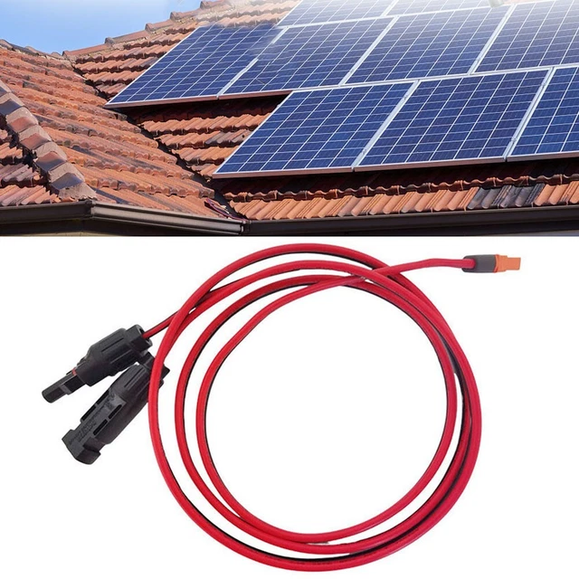Cable de carga solar dorado cobre para conectar adaptador XT60i panel solar