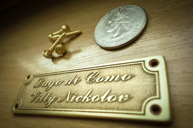 Bench Name Plate, Brass Plaque, Memorial Name Plaque, 100% Solid Brass Piece