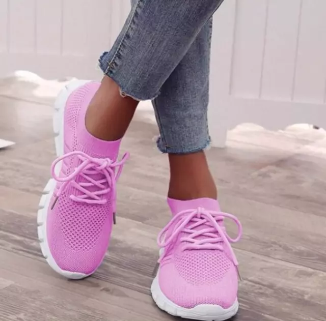 chaussure sneakers basket femme fille tissu rose blanche sport