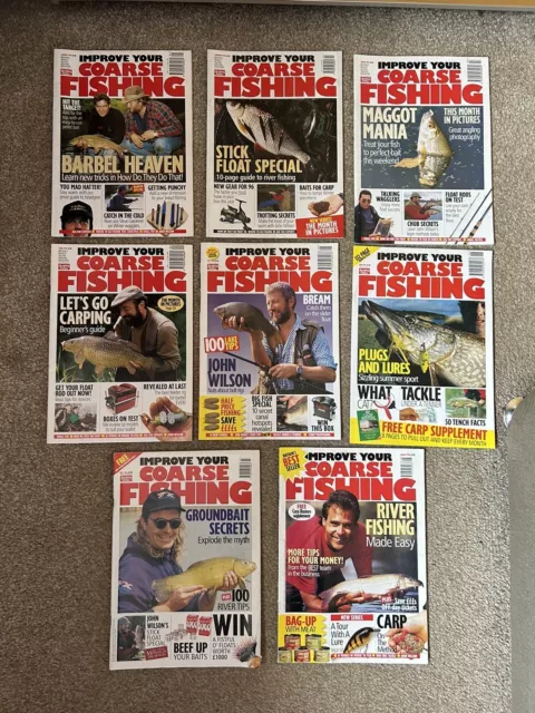 Improve Your Coarse Fishing Magazine 1996  January - August - Vintage Retro