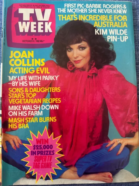TV Week Magazine - 1982 - Joan Collins, Marcia Hines, Kim Wilde, Jamie Farr