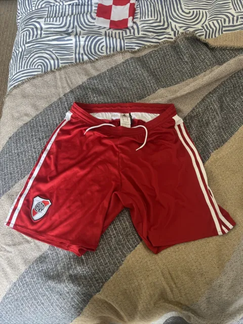 River Plate Away Shorts - Official adidas Football Shorts - Mens Large