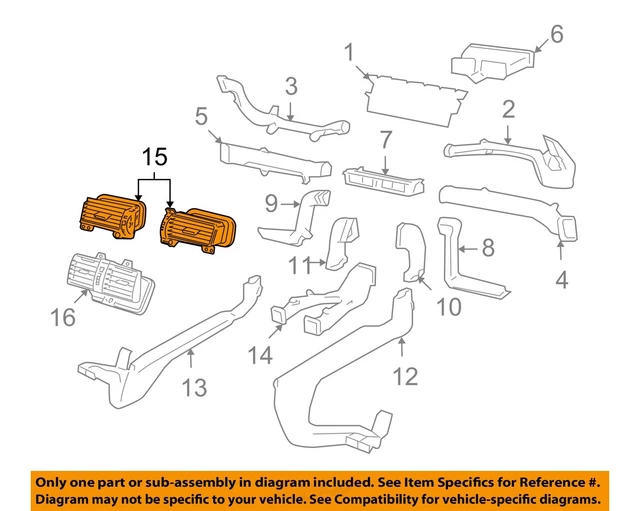 Pontiac GM OEM G8 Dash Air Vent-AC A/C Heater Duct Outlet Louvre Left 92215168