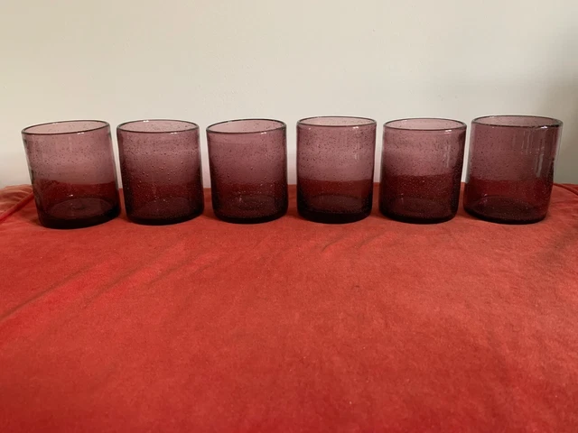 Verrerie D'art De Biot - 6 Verres A Whisky - Bulles & Souffles - Tbe 