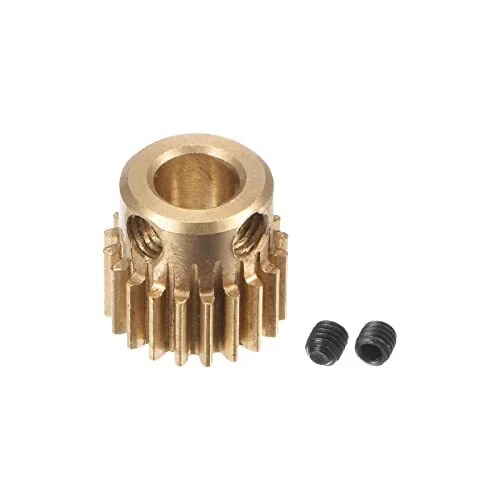 uxcell Pinion Gear Set Brass Motor Rack Straight Spur Gear with Step 0.5 Mod ...