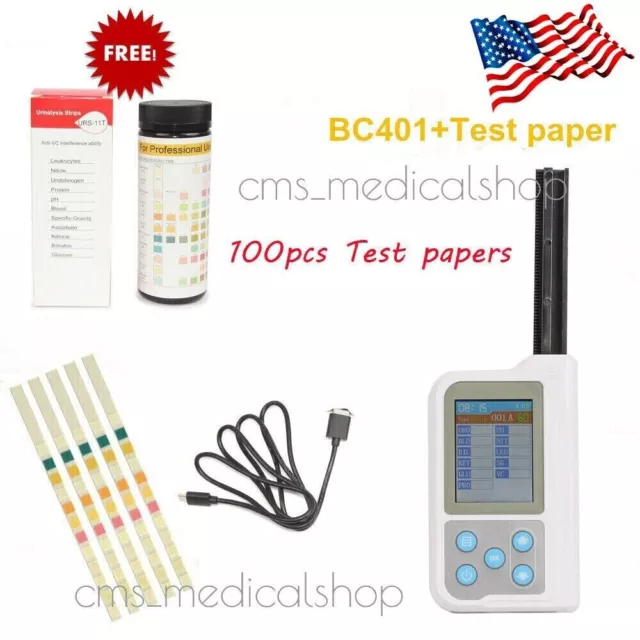 Digital BC401BT Bluetooth Urine Analyzer+100 Test Strips 11 Parameters US Seller