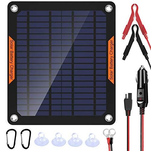 OYMSAE 5W 12V Solar Car Battery Charger Portable Waterproof Solar Power Batte...