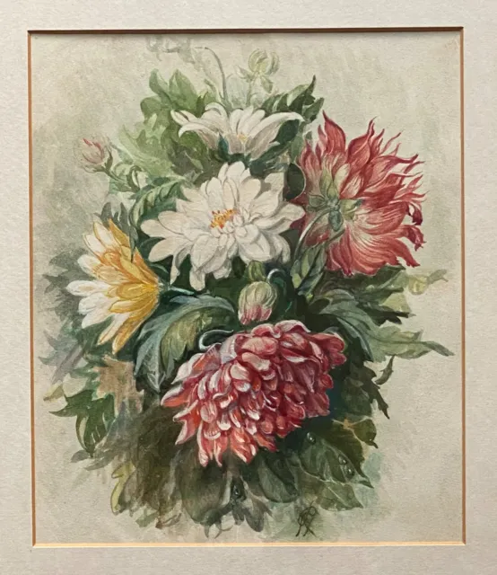 Franz Xaver Pieler (1876-1952) zugeschrieben. Blumen. Motiv: 21x25 cm. Sign. FXP