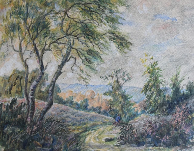 LOUIS DUPUIS (1862-1951) (15) - watercolor and charcoal - pond des