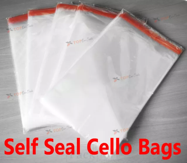 Clear Cello Bags Cellophane Self Seal Large Small For Sweet Card Craft Party New