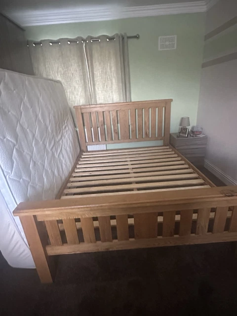 SOLID OAK KING Size Bed Frame 5ft £64.23 - PicClick UK