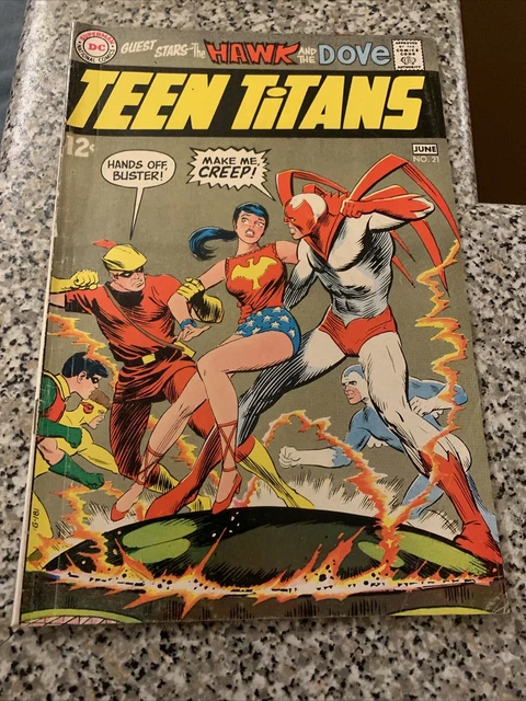 Teen Titans #21 Unrestored Bonze Age Vintage DC Neal Adams Art  1969 VG/FN