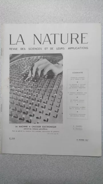 La nature n° 3130 / Février 1947 | Bon état