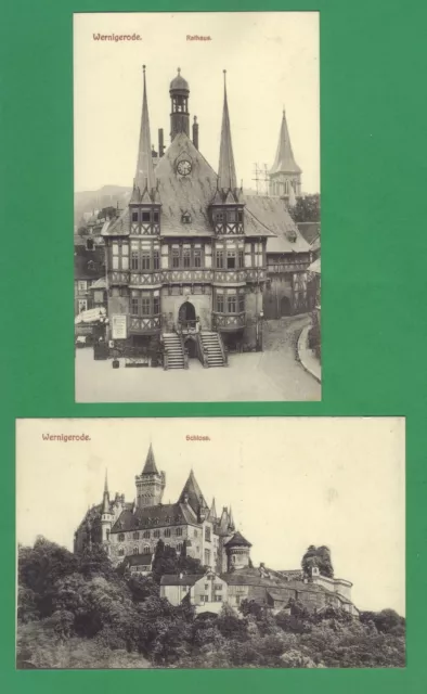 Wernigerode Schloß und Rathaus um 1910 Landkreis Harz