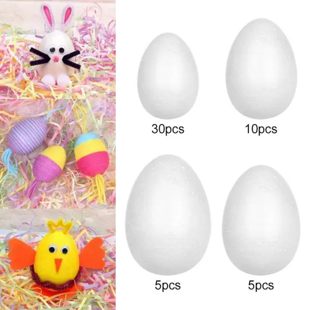 Foam Easter Eggs Craft Pack DIY Crafts Hanging Ornaments for Winter Party Decor
