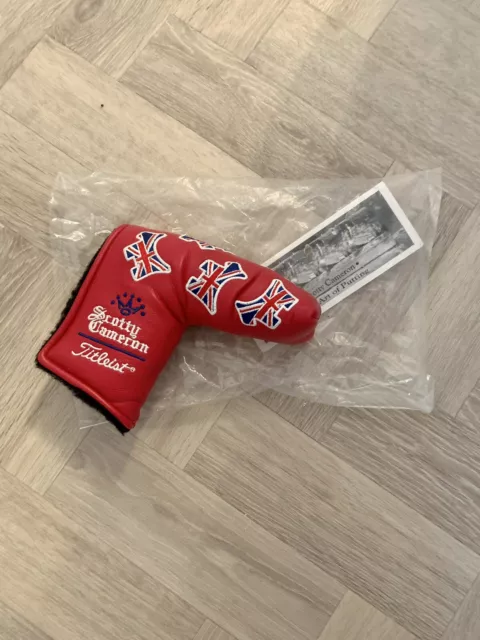 Scotty Cameron Brandneu 2006 Britisch Offen Rot Hund Kopfabdeckung Putterabdeckung