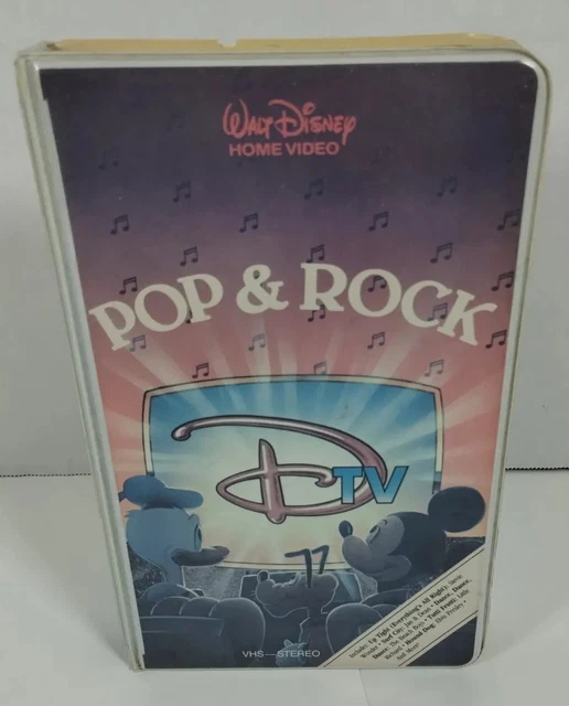 WALT DISNEY VHS Pop and Rock 1984 Animated Music Videos Clamshell Rare ...