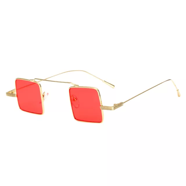 Small Square Sunglasses Anti-UV Retro Cat Eyewear Tinted Slim Frame Fashion