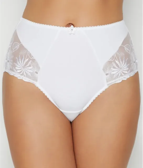 Pour Moi WHITE St. Tropez High Waist Brief Panty, US 16/X-Large