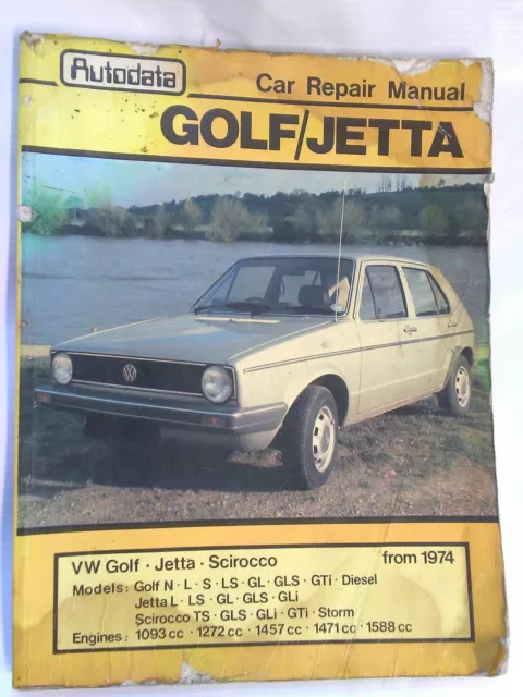 Autodata Car Repair Service Manual Golf Jetta Scirocco 1981 Edition