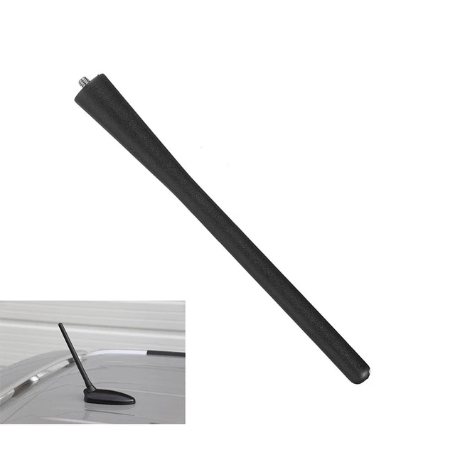 Short Stubby 7-Inch Car Radio Antenna, Black Shark Fin Screw-On Replacement For 2007-2010 Chrysler Sebring