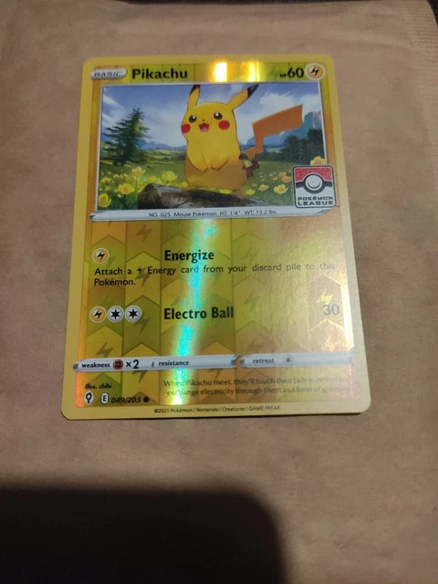 PIKACHU 049 POKÉMON League Promo Evoluzioni Eteree Evolving Skies Play ...