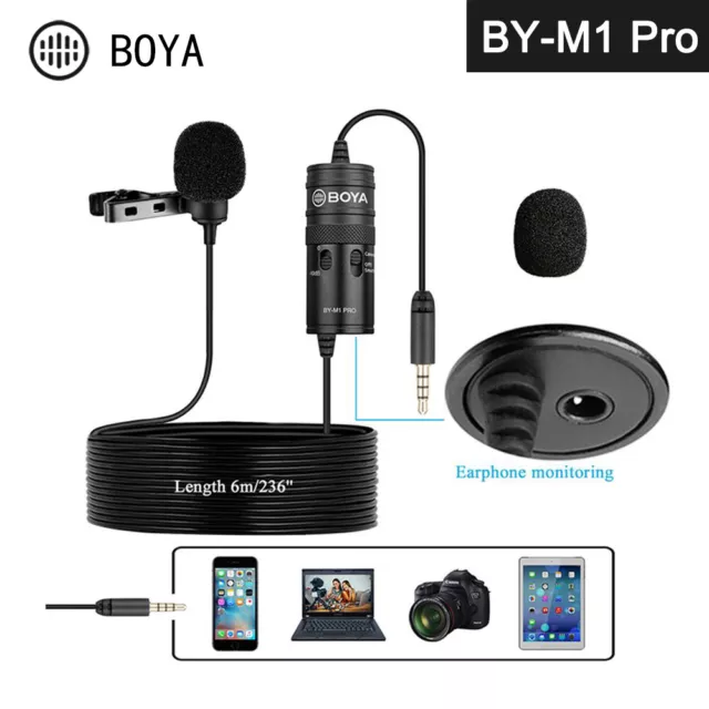 Boya BY-M1 PRO Universal Lavalier Microphone for Video DSLR & Smartphones Huawei