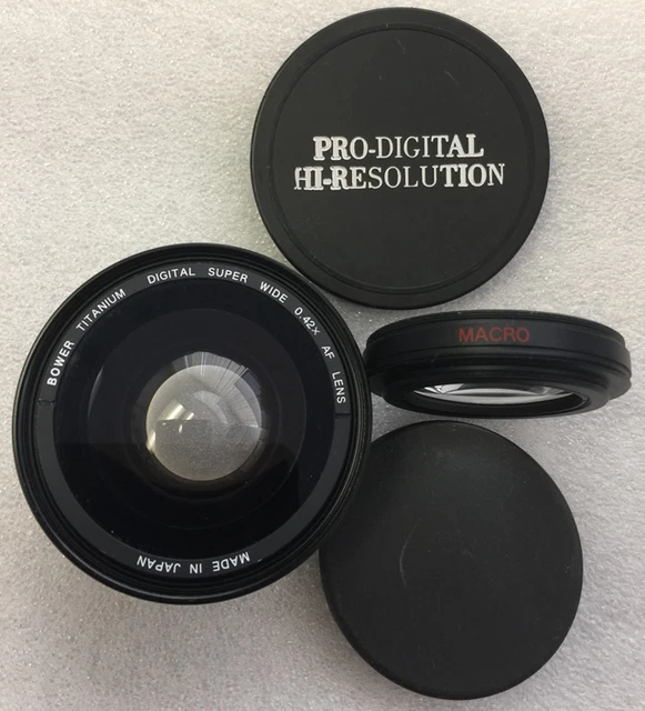 F2　INTEC　TITANIUM　Mサイズ BOWER TITANIUM DIGITAL Super Wide 0.42X AF Lens w/Macro Ring
