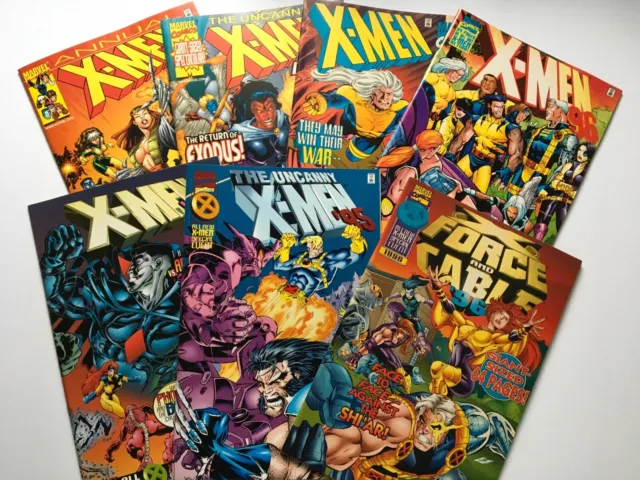 The Uncanny X-Men X-Force Cable Annual Lot 96 95 97 99 2000 Marvel Comics Lot