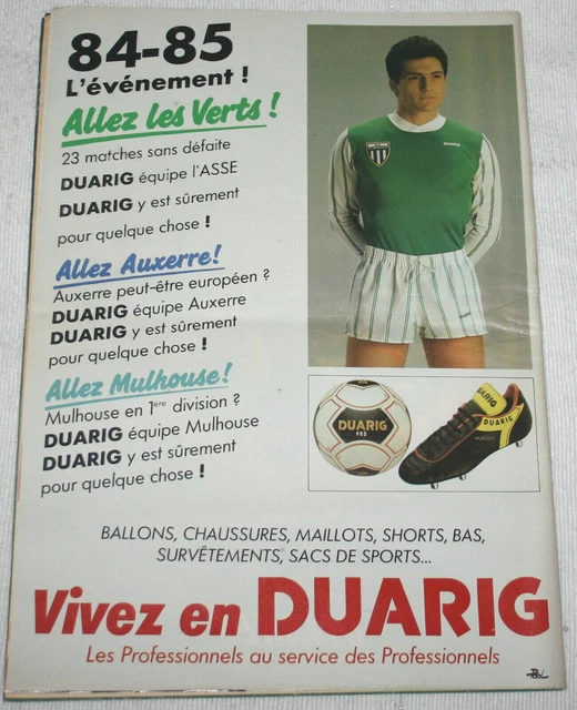 Poster Pub Le Coq Sportif - ASSE - Maillot Du Mois 1977 - Football Vintage