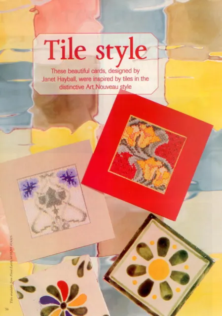 Tile Style British XS Magazine Pattern - Janet Hayball - Art Nouveau Style