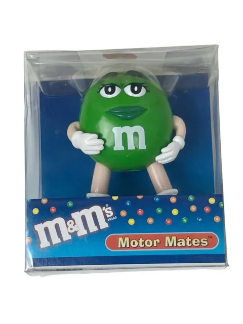 M&M’s Motor Mates GREEN Candy Guy Toysite Car Dash Antenna Mirror Decor Auto