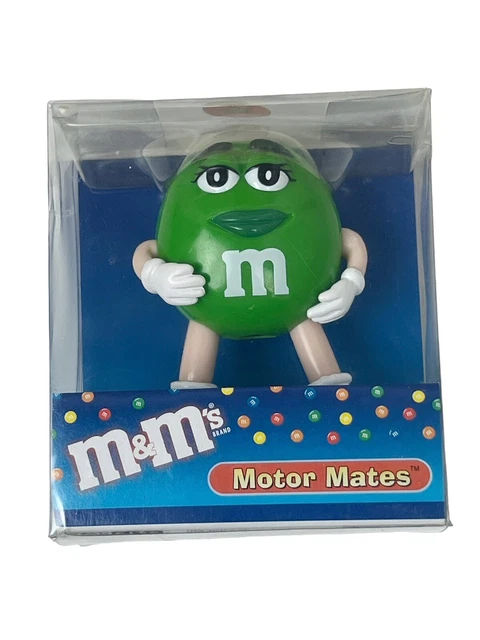 M&M’s Motor Mates GREEN Candy Guy Toysite Car Dash Antenna Mirror Decor Auto