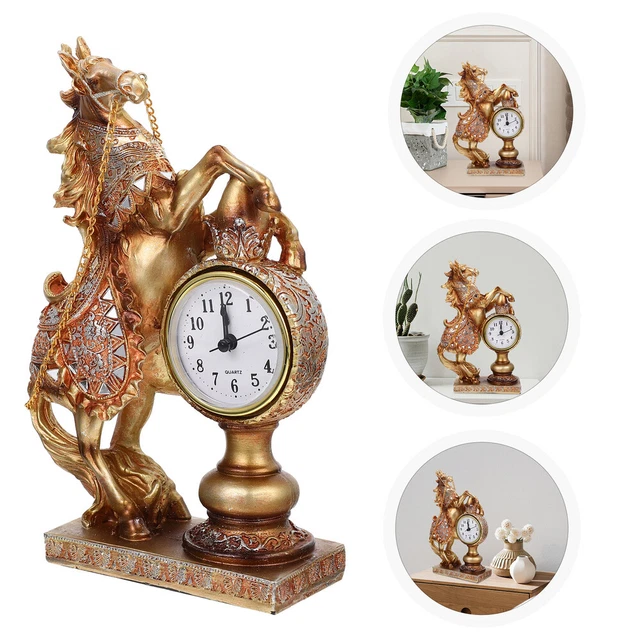 Vintage Tischuhr Dekoration: Horse Design Bettuhr Fengshui Running Horse Figur