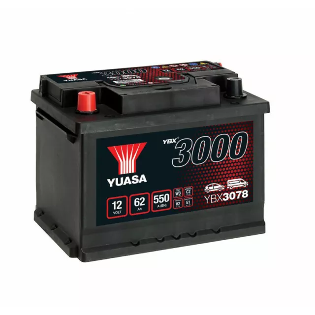 Batterie Yuasa SMF YBX3078 12V 62ah 550A