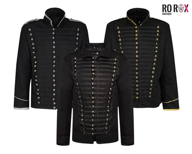 Gilet Per Marce E Bande Musicali Ro Rox – Senza Maniche Per Uomo, Rosso E Oro, Stile Bomber