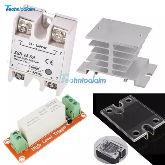 25A/40A/60A 250V SSR-25DA SSR-40DA SSR-60DA  Solid State Relay Alloy Heat Sink