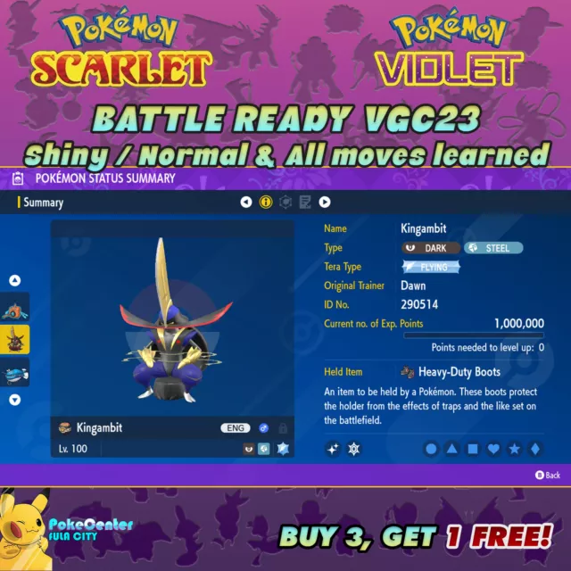 ⭐ Pokemon Scarlet and Violet ⭐ SHINY 6IV King Gambit