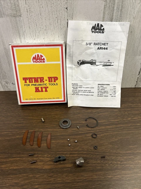 Mac Tools 3/8” Air Ratchet AR144 Repair Parts
