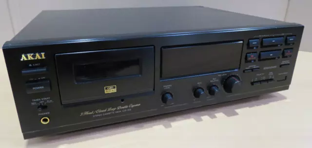 Akai DX-59 3-Head Stereo Kassetten Tapedeck 90s schwarz / DEFEKT