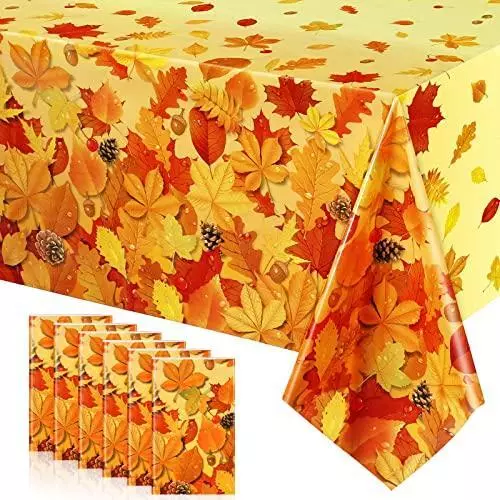 Breling Fall Maple Leaves Tablecloth Thanksgiving Party Table Cover Autumn