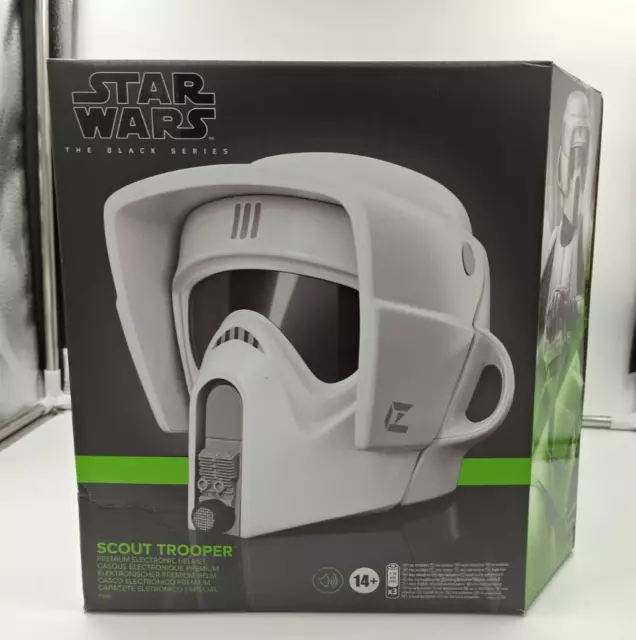 Casco Electrónico Hasbro Star Wars Serie Negra Ep6 Scout Trooper Premium